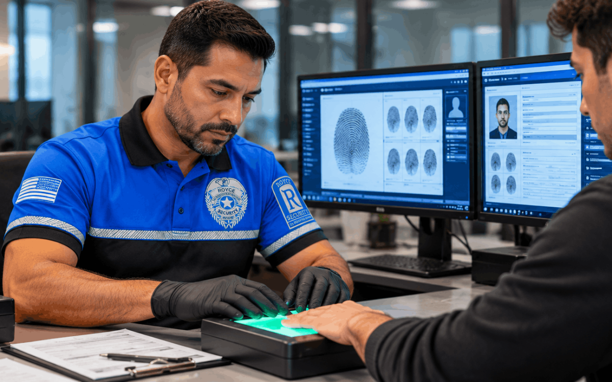 Biometric Screening at Security Desk